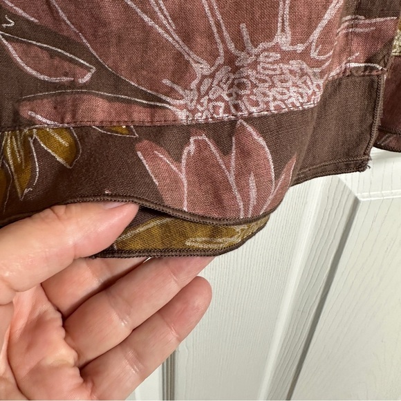 Fresh Produce linen top, loose, flowy, floral, multicolor, fall - Picture 2 of 9